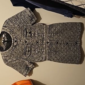 Ladies Quilted denim mini dress